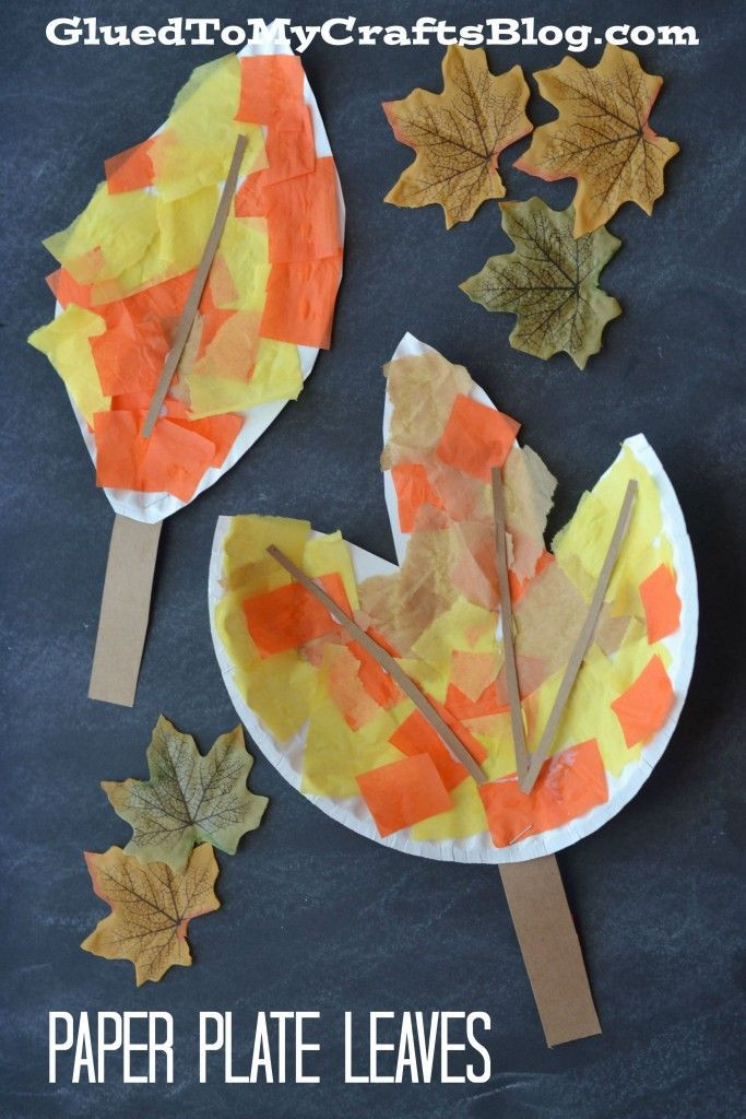 September Crafts For Kids
 Paper Plate Leaf Kid Craft
