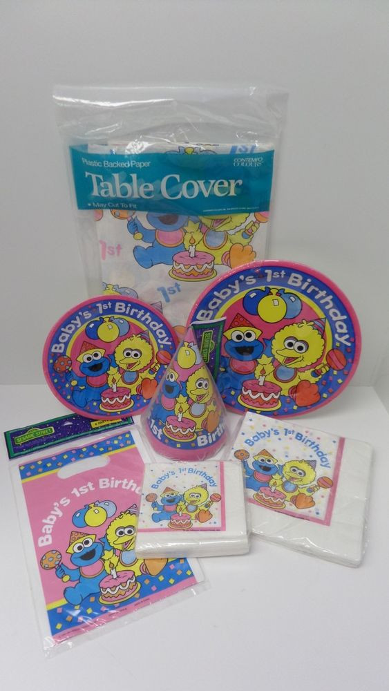 Sesame Street 1st Birthday Party Supplies
 Sesame Street Baby s 1st Birthday Party Supplies