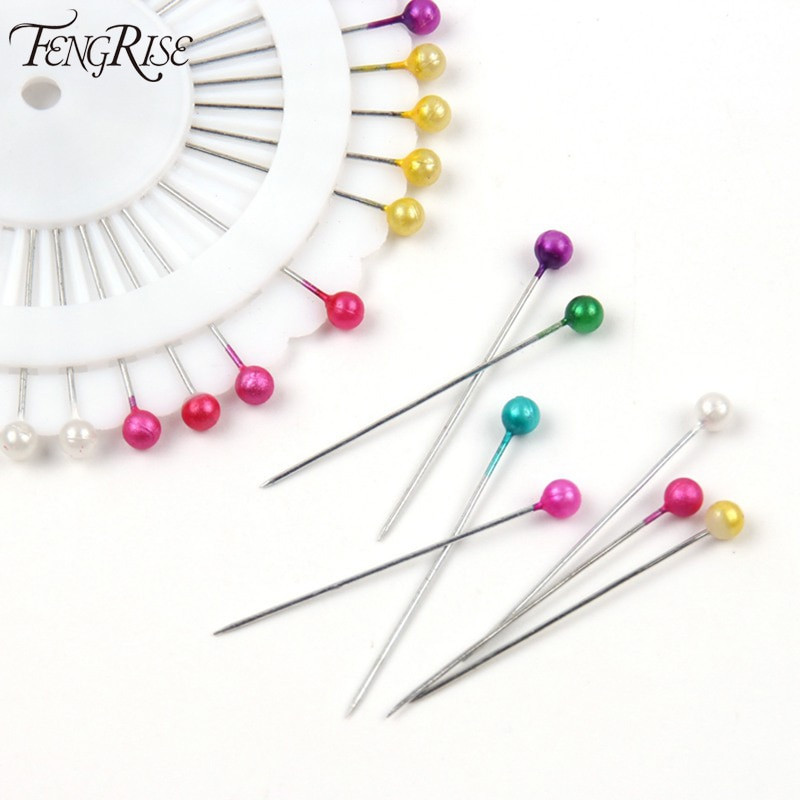 Sewing Pins
 FENGRISE 480ps Multi Round Pearl Head Dressmaking Pins