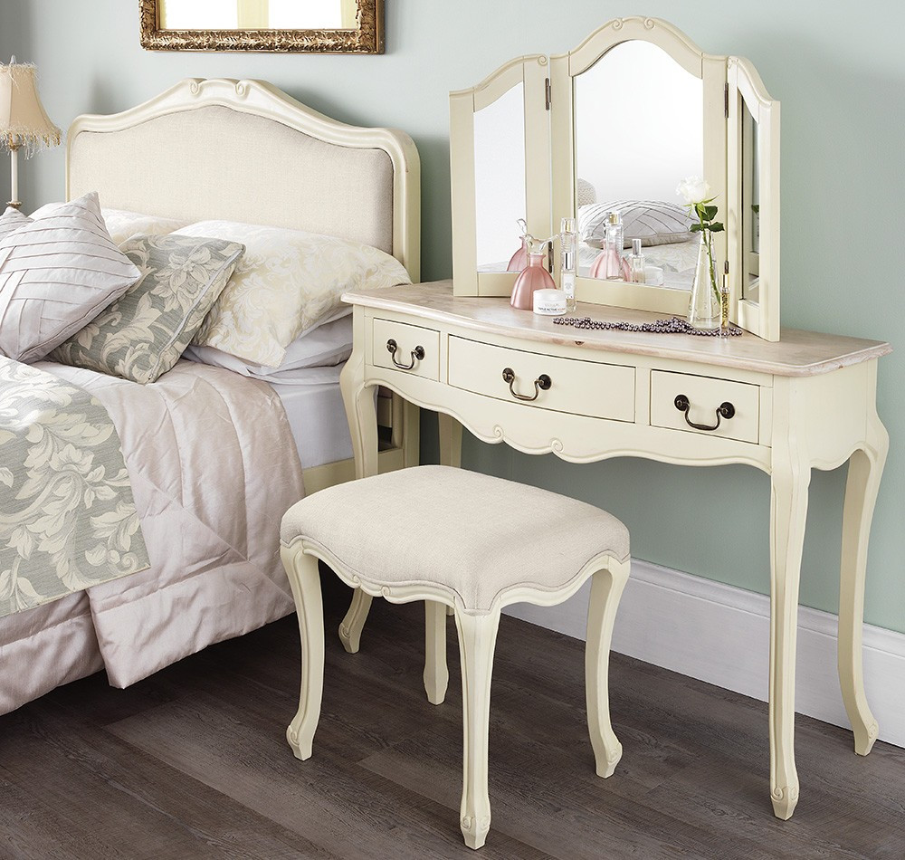 Shabby Chic Bedroom Furniture Sets
 Shabby Chic Champagne Dressing Table Mirror