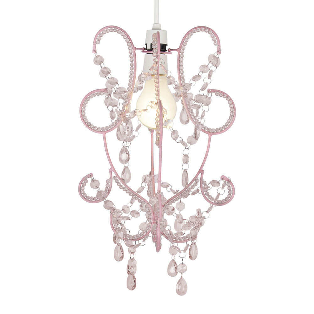 Shabby Chic Bedroom Lamp
 Girls Bedroom Nursery Pink Shabby Chic Ceiling Light Shade