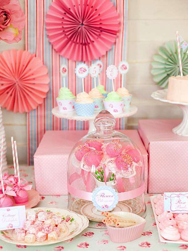 Shabby Chic Birthday Party Ideas
 Kara s Party Ideas Shabby Chic Princess Girl Pink Vintage