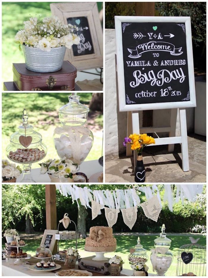 Shabby Chic Engagement Party Ideas
 Kara s Party Ideas Vintage Shabby Chic Wedding