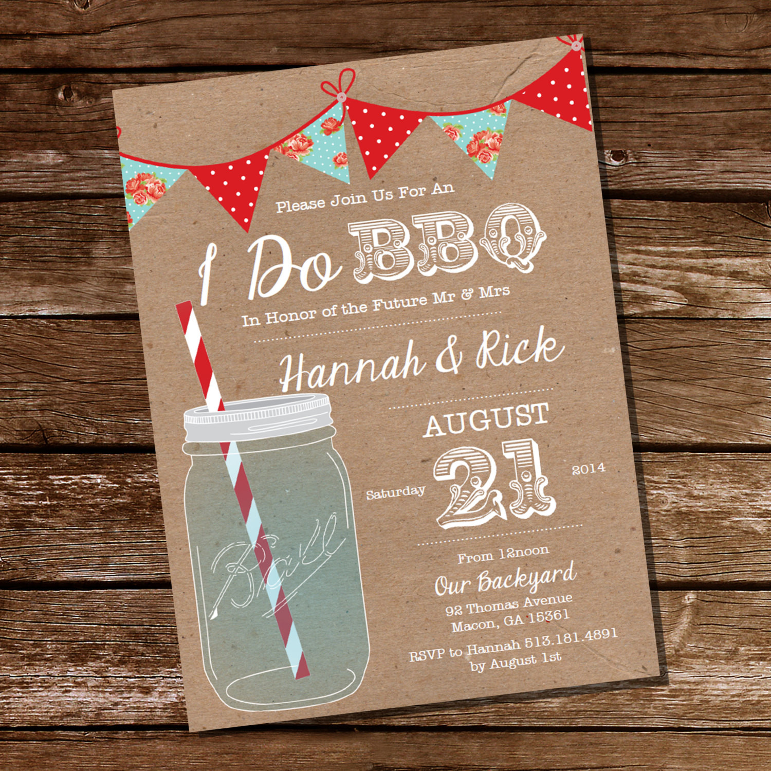 Shabby Chic Engagement Party Ideas
 Shabby Chic I Do BBQ lnvitation Engagement Party Invitation