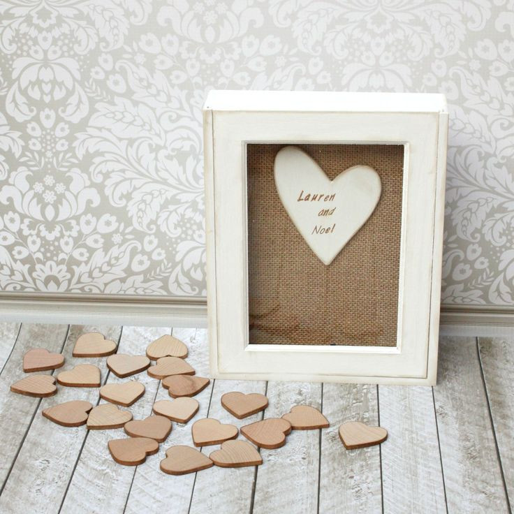 Shadow Box Guest Book DIY
 Make a Wedding Guest Book from a Wood Shadow Box With