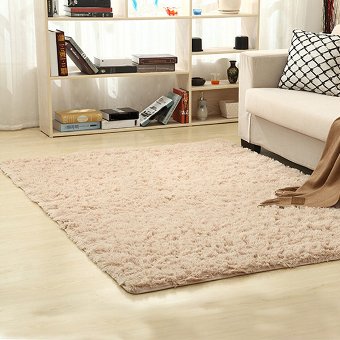 Shaggy Living Room Rugs
 Soft Shaggy Carpet For Living Room Home Warm Plush Floor