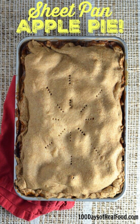 Sheet Pan Apple Pie
 Sheet Pan Apple Pie Recipe with whole wheat crust 100