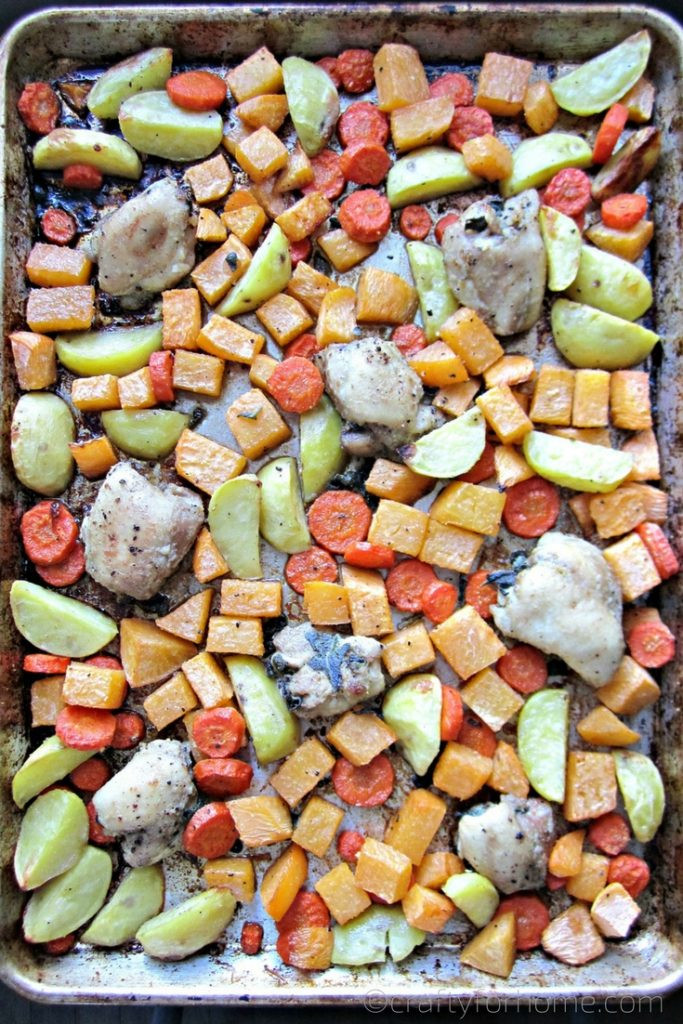 Sheet Pan Chicken Thighs And Vegetables
 Sheet Pan Chicken Thighs With Root Ve ables