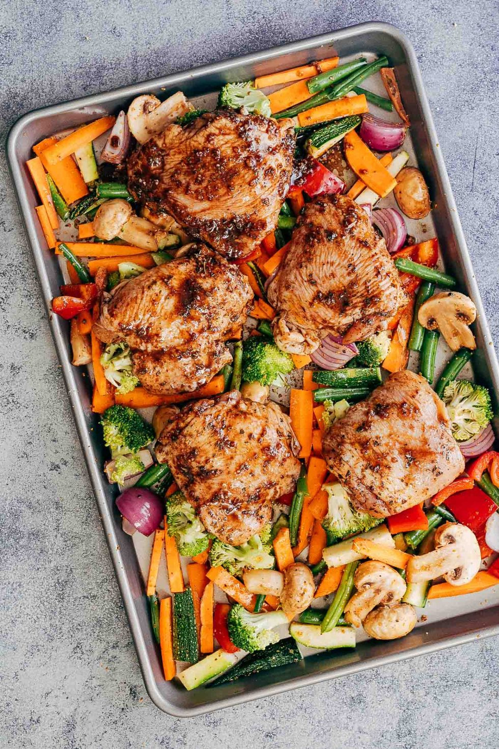 Sheet Pan Dinners Chicken Breast
 Sheet Pan Honey Balsamic Chicken Thighs with Veggies