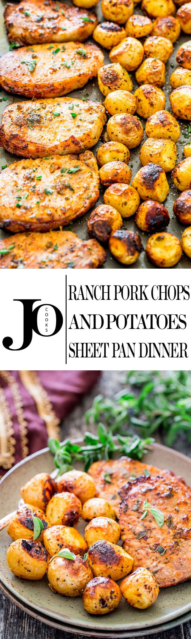 Sheet Pan Dinners Pork Chops
 Ranch Pork Chops and Potatoes Sheet Pan Dinner Jo Cooks