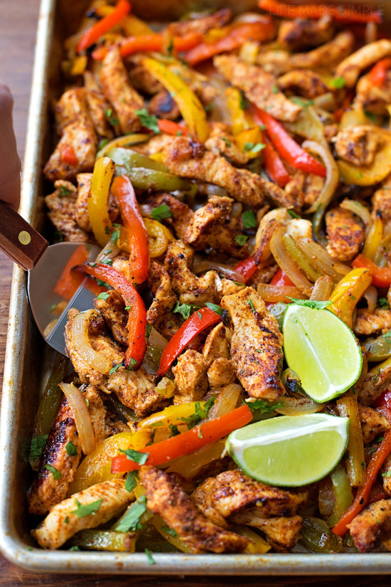 Sheet Pan Fajitas Chicken
 Sheet Pan Chicken Fajitas Life Made Simple