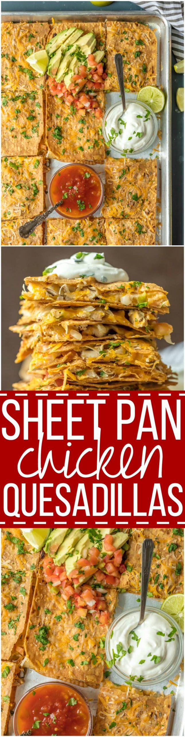Sheet Pan Quesadillas
 Chicken Quesadillas for a Crowd Sheet Pan Chicken