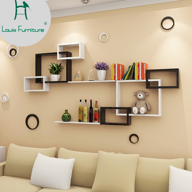 Shelves For Living Room Modern
 Louis Fashion Panel Wall Shelf Modern Simple Hanging
