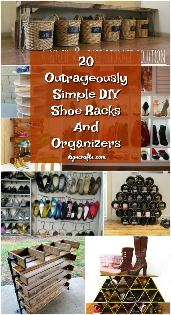 Shoe Organization DIY
 20 Outrageously Simple DIY Shoe Racks And Organizers You
