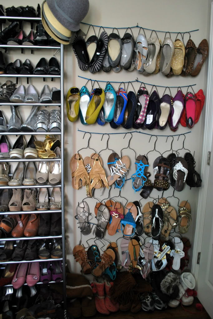 Shoe Organization DIY
 Top Ten Shoe Storage Ideas and Link Party Construction
