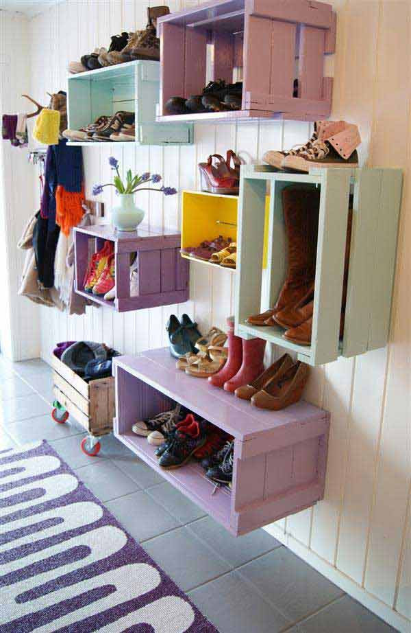 Shoe Rack Designs DIY
 28 Clever DIY Shoes Storage Ideas That Will Save Your Time