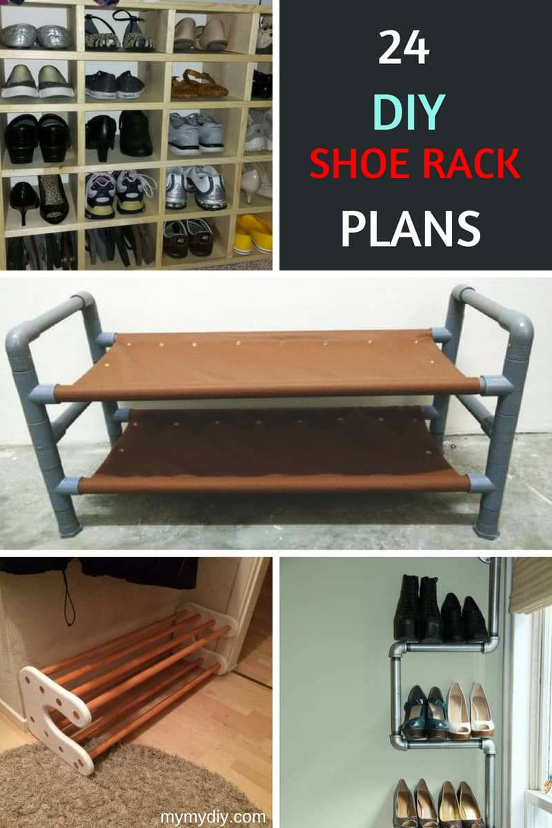 Shoe Rack Designs DIY
 24 Savvy DIY Shoe Rack Plans [Free Blueprints] MyMyDIY