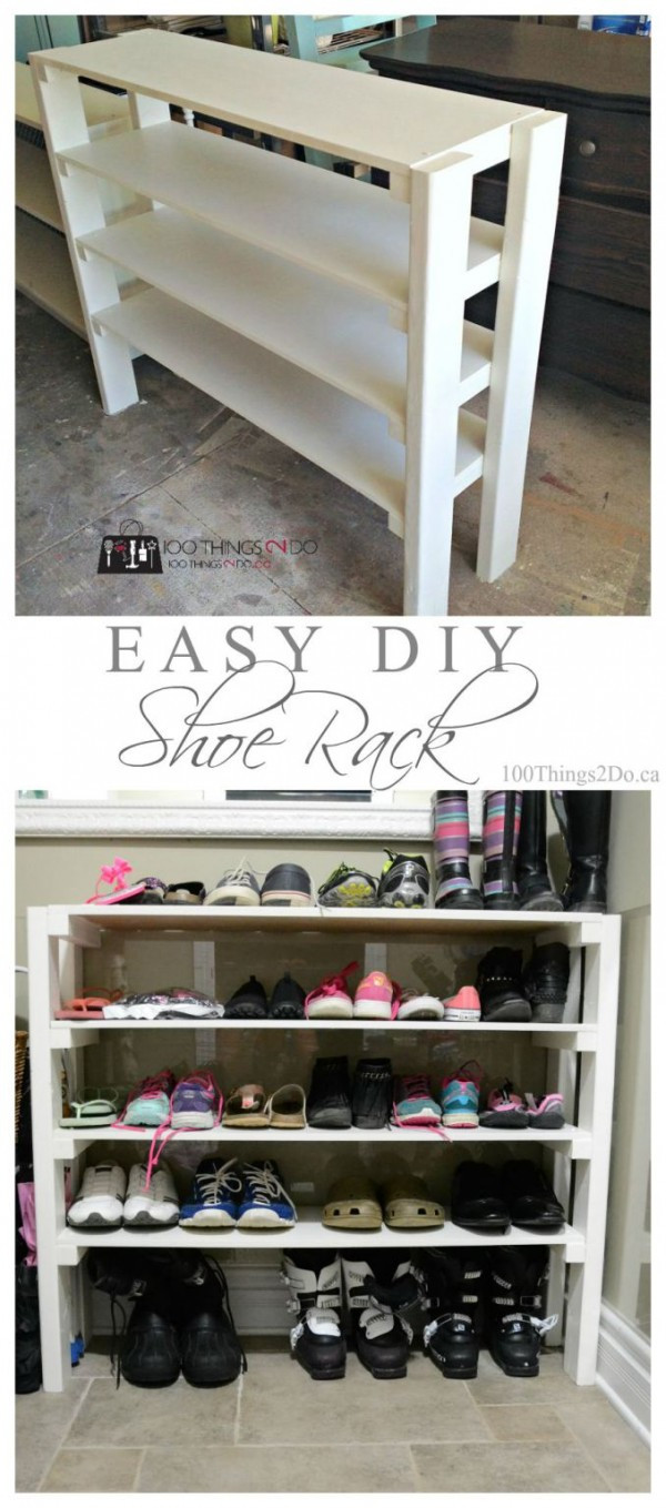 Shoe Rack Designs DIY
 62 Easy DIY Shoe Rack Storage Ideas You Can Build on a Bud