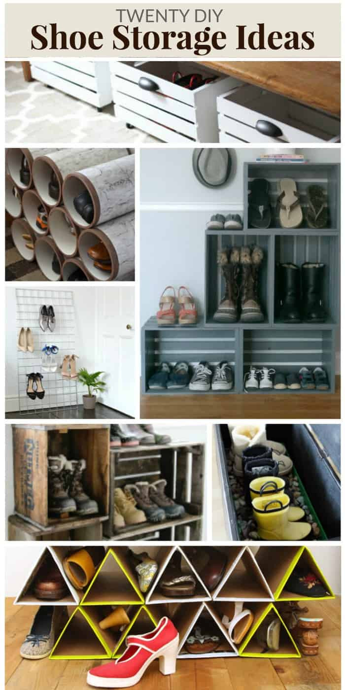 Shoe Rack Ideas DIY
 20 DIY SHOE STORAGE IDEAS Mommy Moment