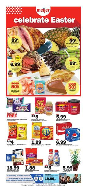 Shoprite Free Ham Easter 2020
 Meijer Weekly Ad Sale Apr 5 11 2020