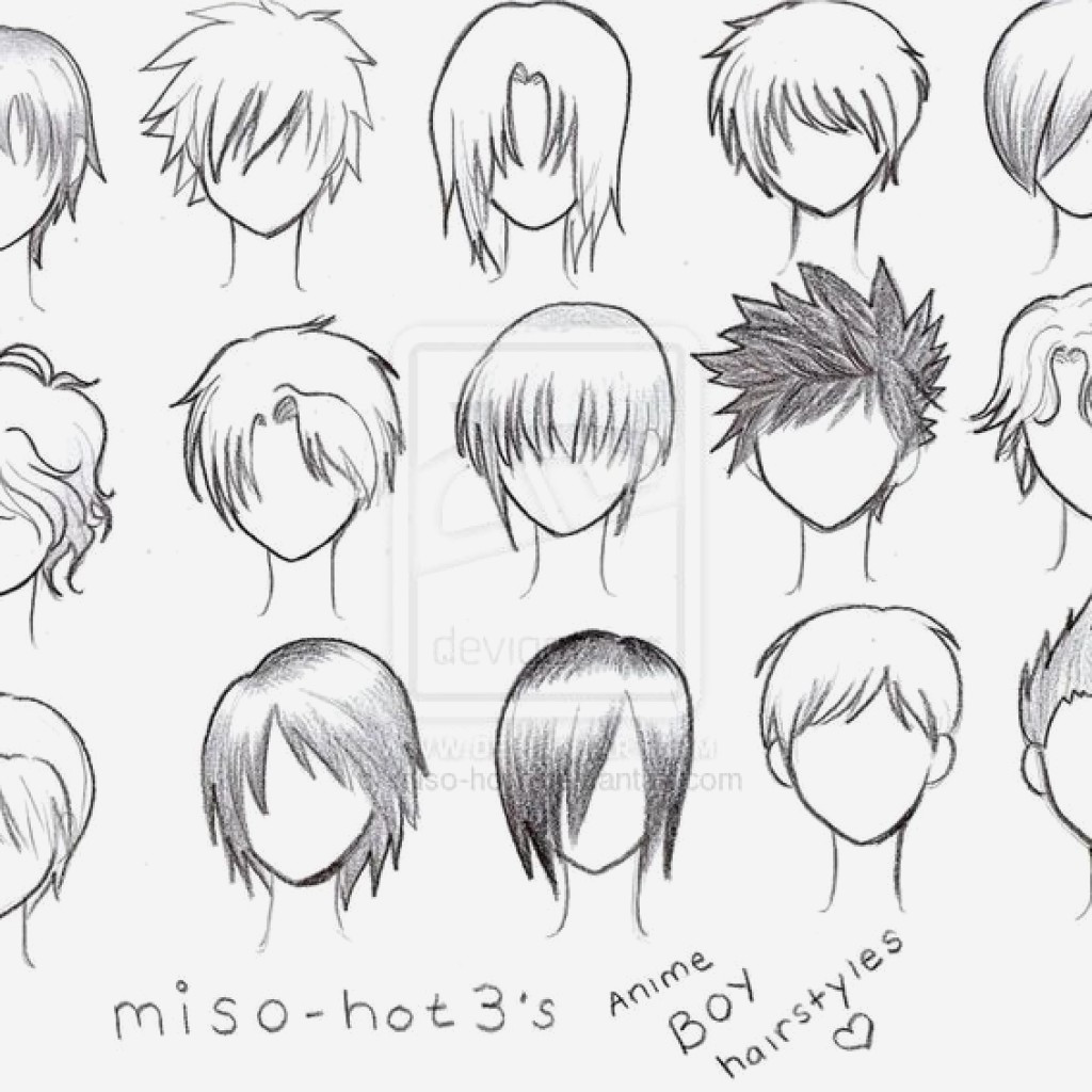 Short Anime Hairstyle
 Anime Guy Hairstyles Drawing at GetDrawings