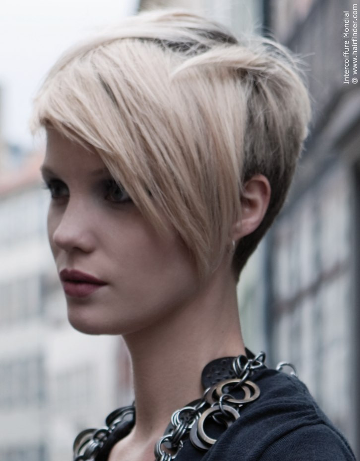 Short Back Long Front Haircuts
 Hairstyle – Short back long front light blonde