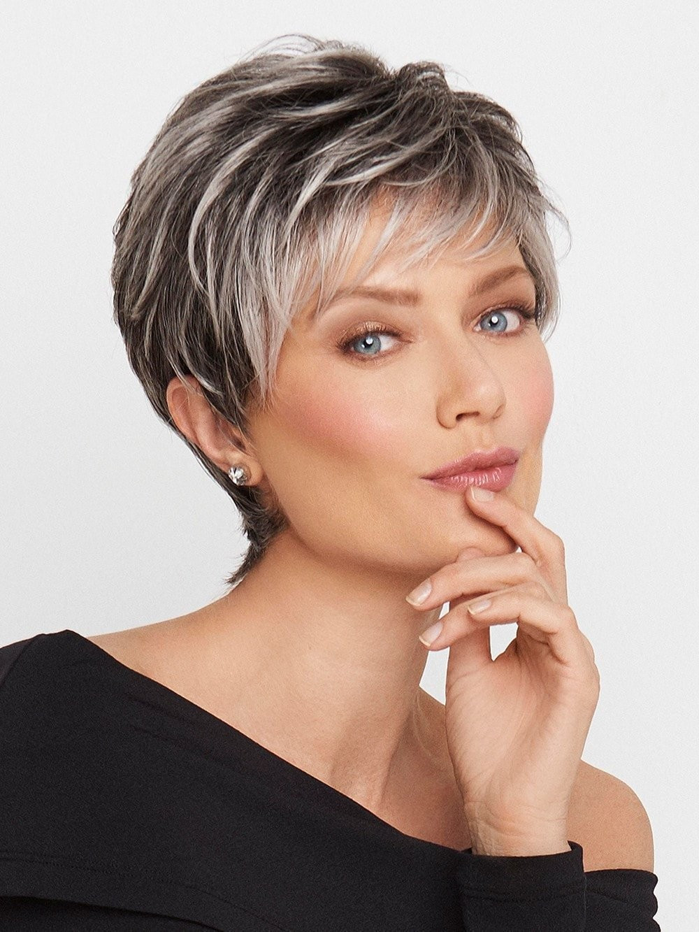 Short Gray Hairstyles
 Lace Front Mono Top Short Boycut Grey Hair Wigs Best Wigs