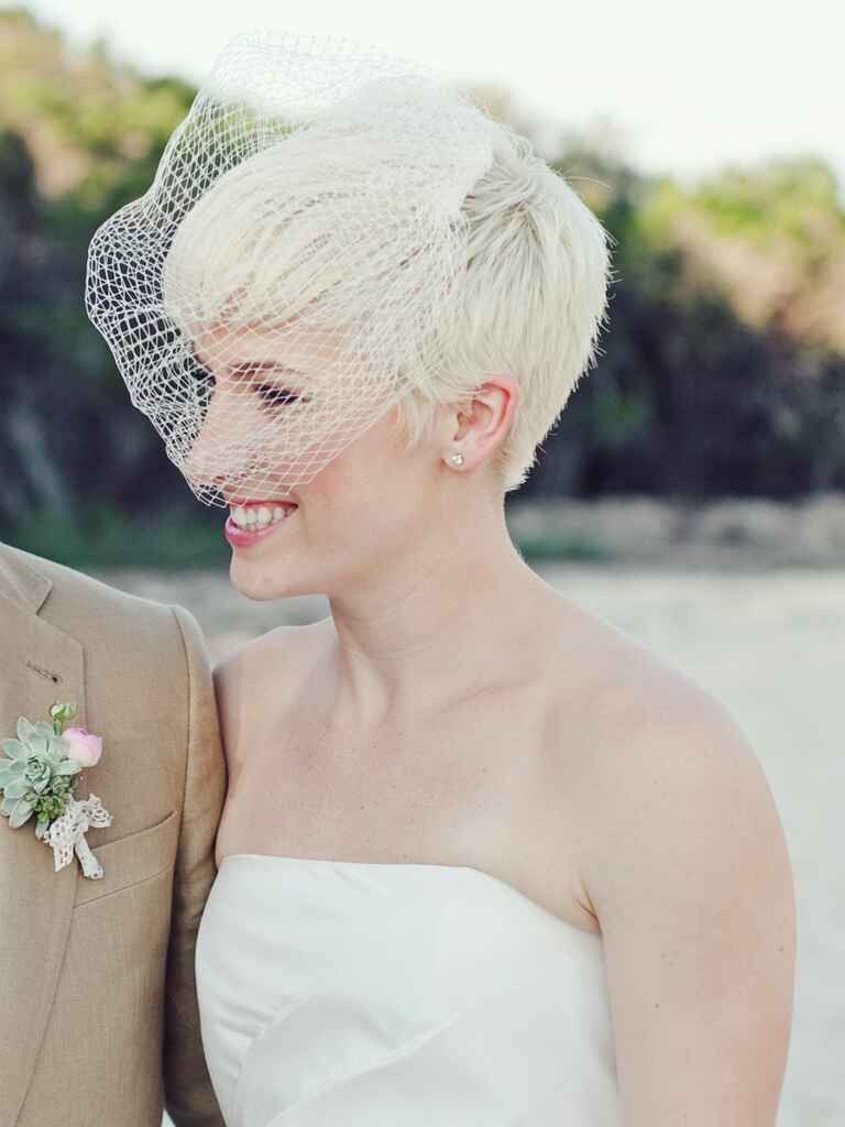 Short Hairstyles For Brides With Veils
 15 Beautiful Veiled Short Wedding Hairstyles