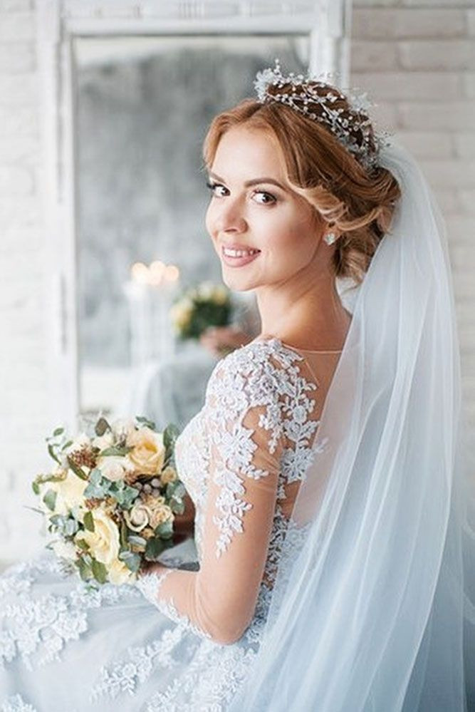 Short Hairstyles For Brides With Veils
 42 Dreamy Wedding Hairstyles With Veil