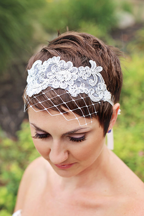 Short Hairstyles For Brides With Veils
 Wedding Veils For Short Hair