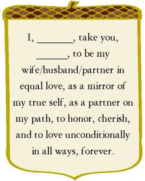 Printable Traditional Wedding Vows