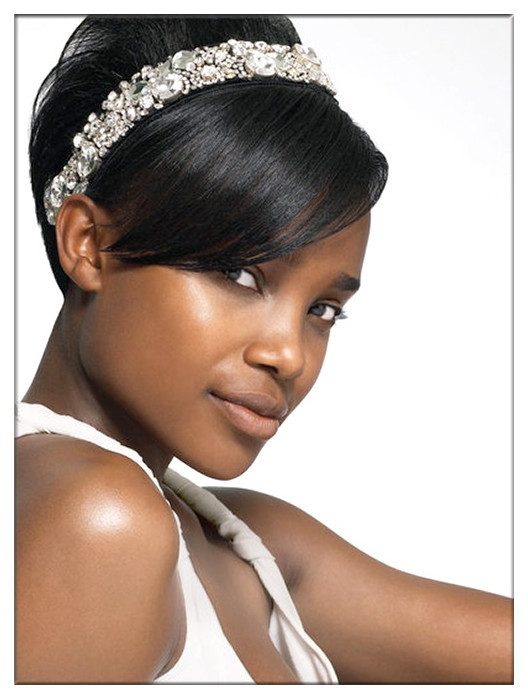 Short Wedding Hairstyles For Black Brides
 Charming Bridal Hairstyle For Black Women By Evawigs