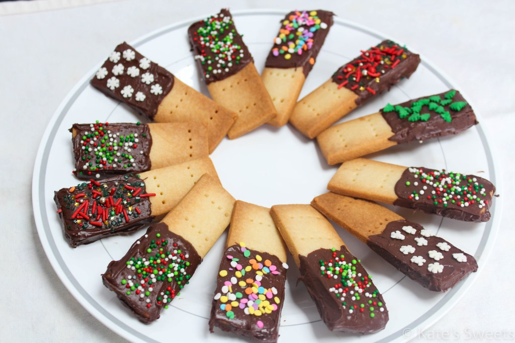 Shortbread Cookies Dipped In Chocolate
 Chocolate Dipped Shortbread Cookies Kate s Sweets