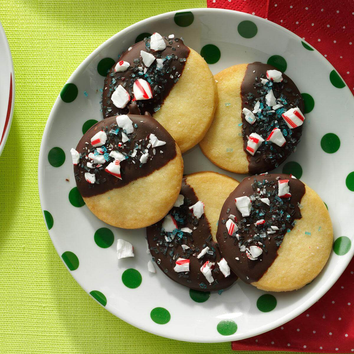 Shortbread Cookies Dipped In Chocolate
 Mint Chocolate Dipped Shortbread Cookies Recipe
