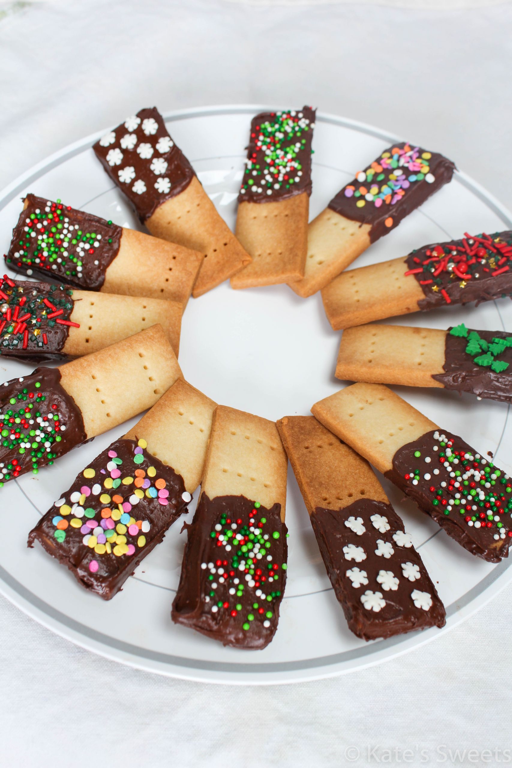 Shortbread Cookies Dipped In Chocolate
 Chocolate Dipped Shortbread Cookies Kate s Sweets