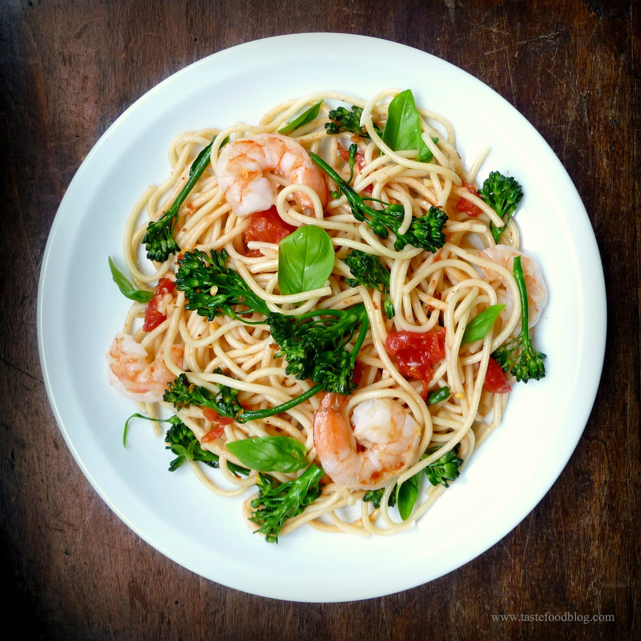 Shrimp And Broccoli Pasta
 Shrimp Broccolini and Tomato Pasta – TasteFood
