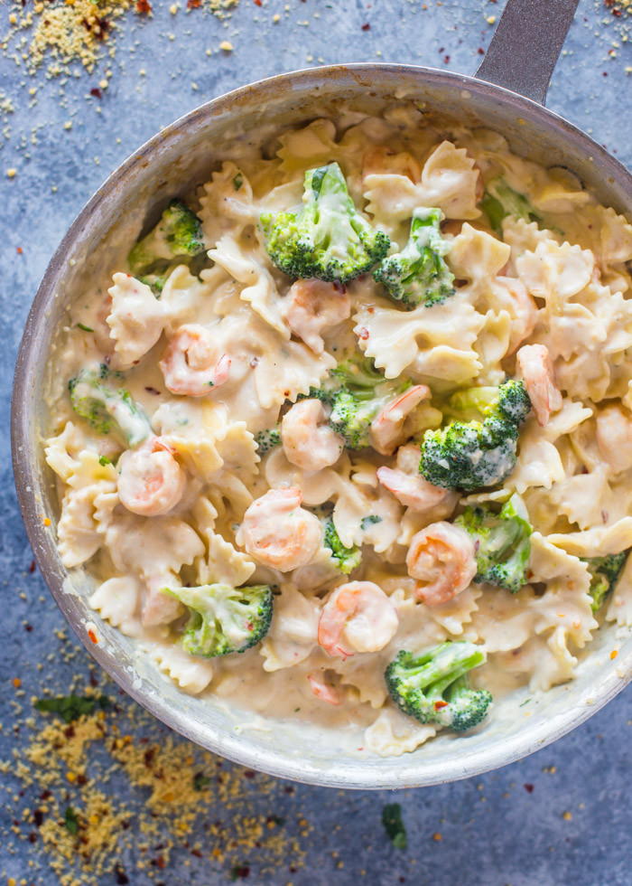Shrimp And Broccoli Pasta Recipe
 Skinny Garlic Shrimp & Broccoli Alfredo