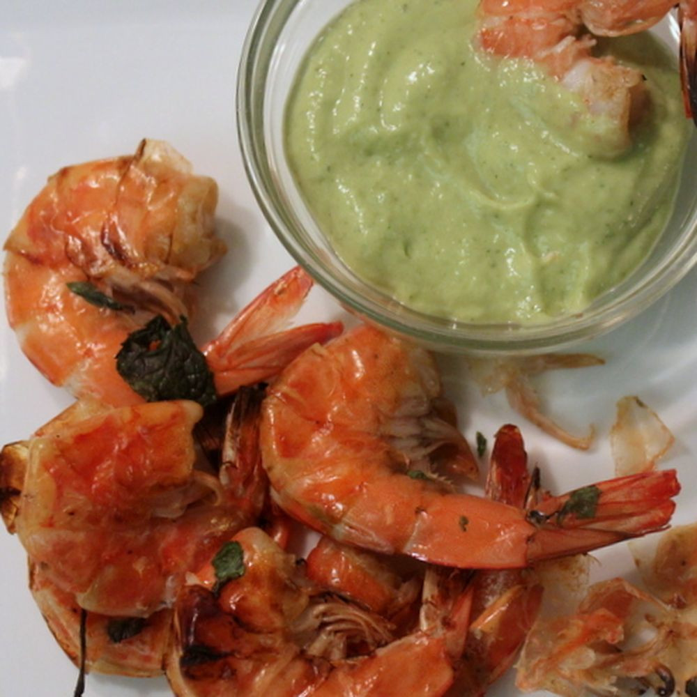 Shrimp Cocktail Dipping Sauces
 “Cocktail” Shrimp with Spicy Mint Avocado Dipping Sauce