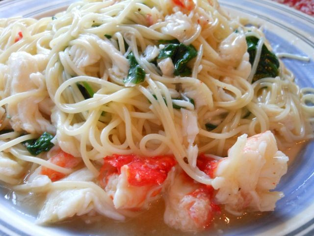Shrimp Crab Pasta
 Angel Hair Pasta with Crab and Spinach