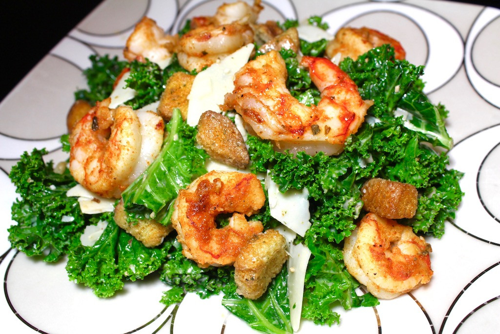 Shrimp Kale Salad
 Spicy Shrimp Kale Caesar Salad