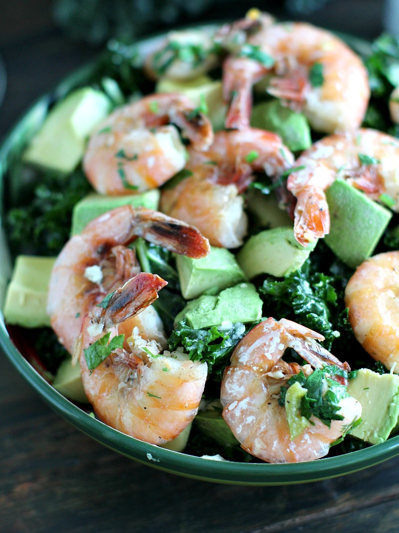 Shrimp Kale Salad
 Lemon Pepper Shrimp Kale Salad – Rich Fit Foods
