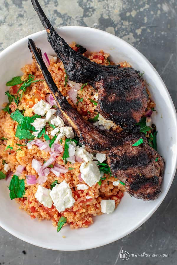 Side Dishes For Lamb Chops
 Mediterranean Grilled Lamb Chop Recipe with Tomato Mint Quinoa