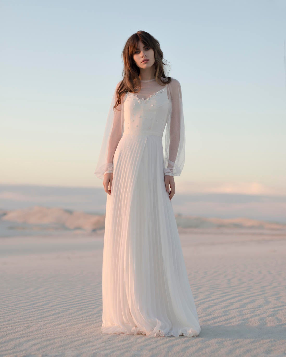 Silk Chiffon Wedding Dress
 Silk and chiffon wedding dress Ivory wedding gown
