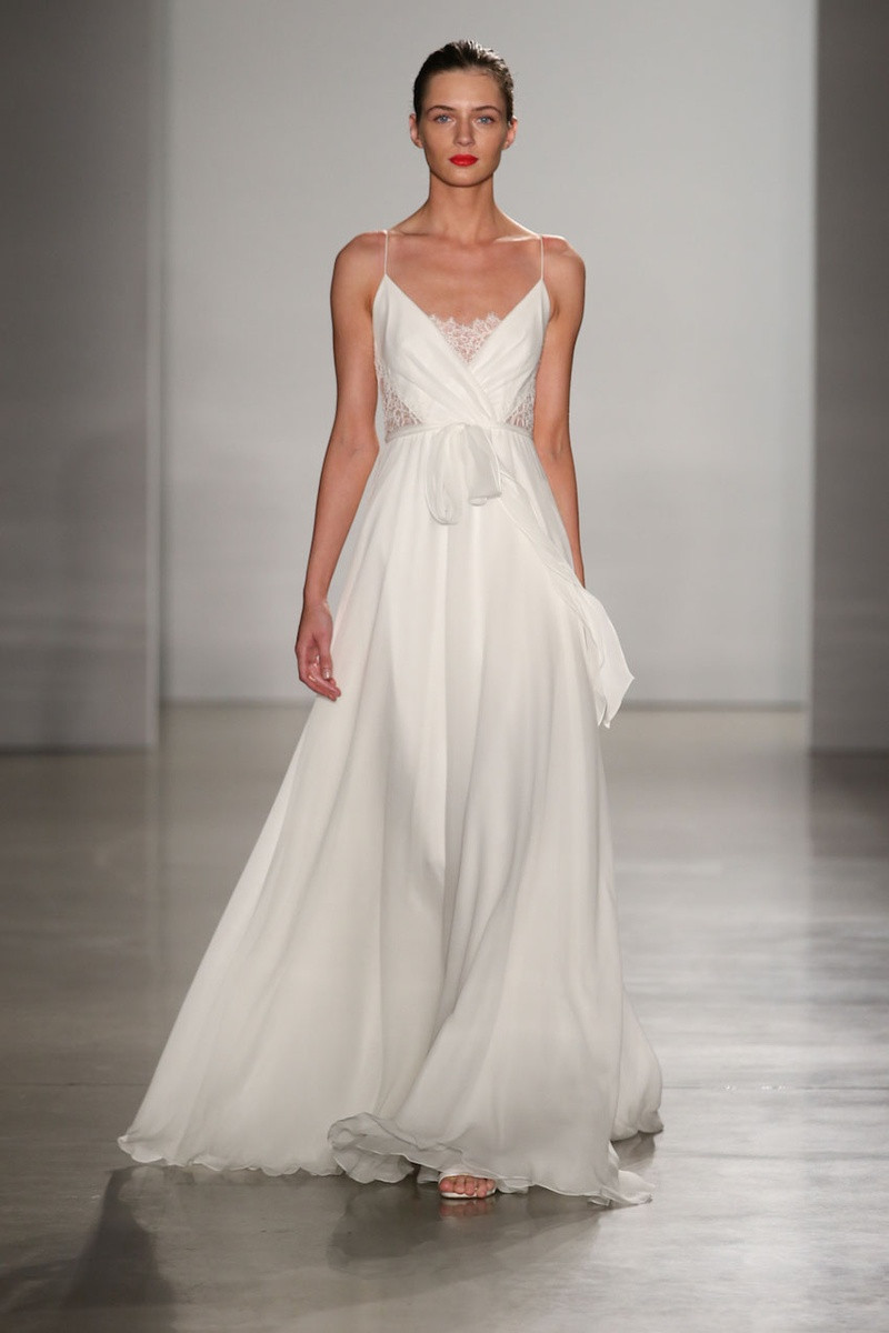 Silk Chiffon Wedding Dress
 Wedding Dresses s "Tinsley" by Christos Fall 2016