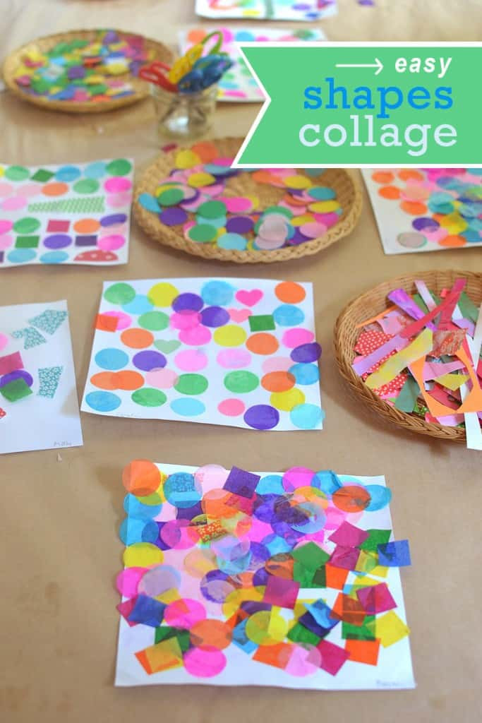 Simple Art Projects For Preschool
 Easy shapes collage art and math activity NurtureStore