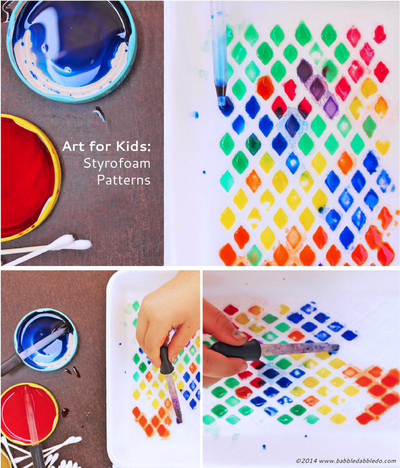 Simple Art Projects For Preschool
 Art Activities for Kids Styrofoam Patterns
