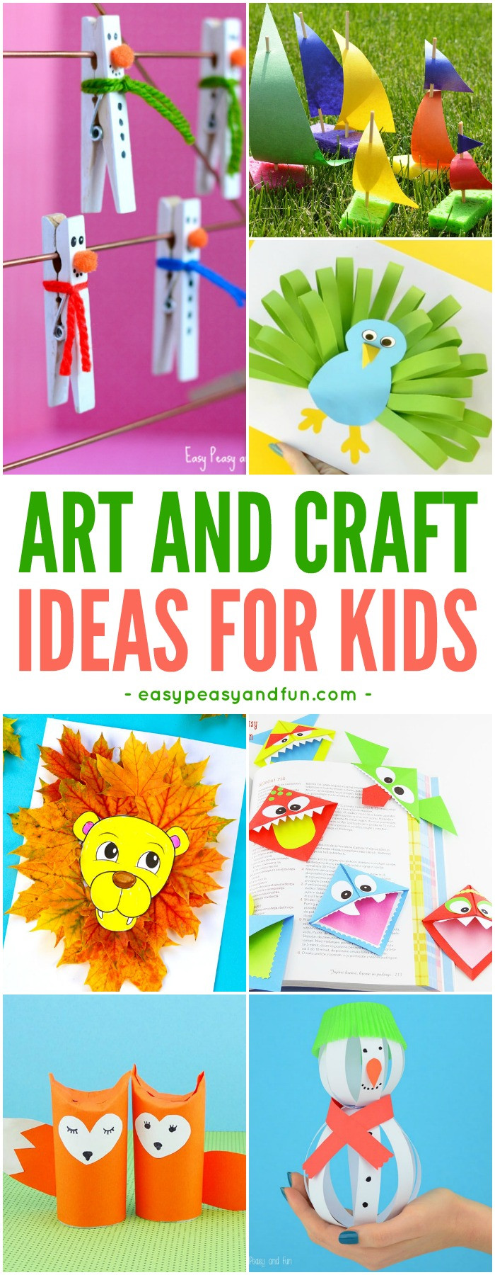 Simple Arts And Crafts For Toddlers
 Crafts For Kids Tons of Art and Craft Ideas for Kids to