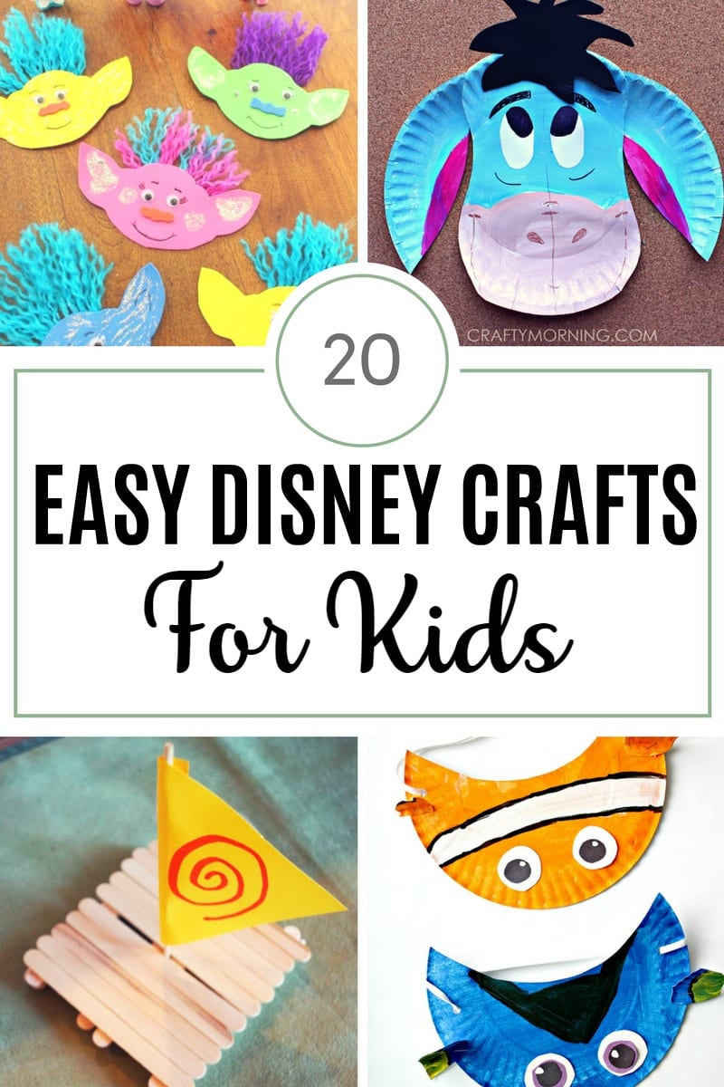 Simple Arts And Crafts For Toddlers
 20 Easy Disney Crafts for Kids The Unprepared Mommy