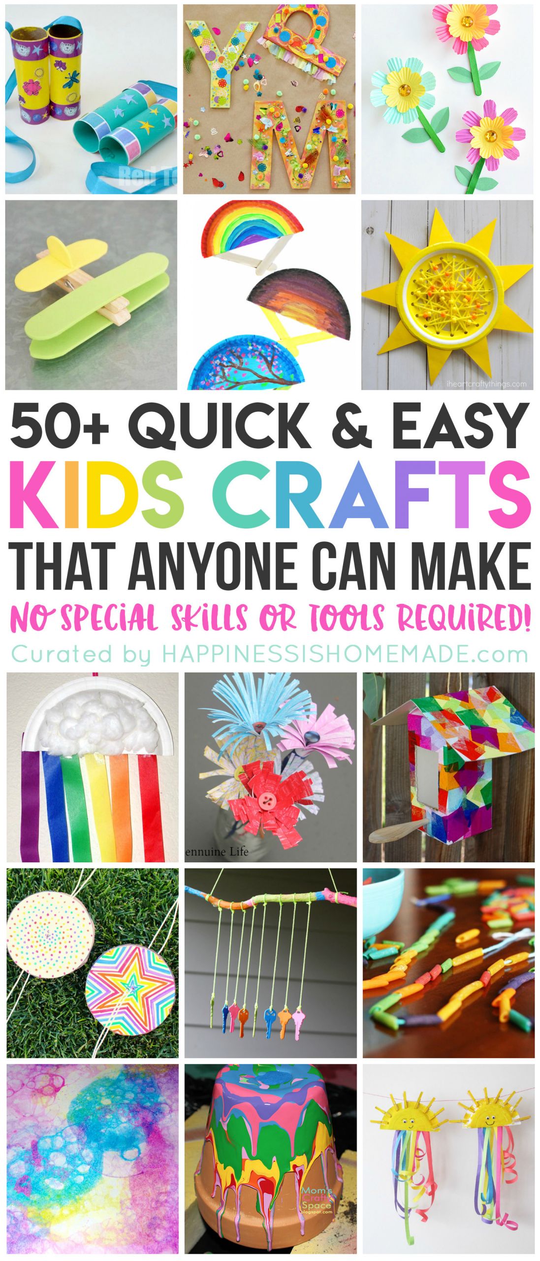 Simple Arts And Crafts For Toddlers
 50 Quick & Easy Kids Crafts that ANYONE Can Make