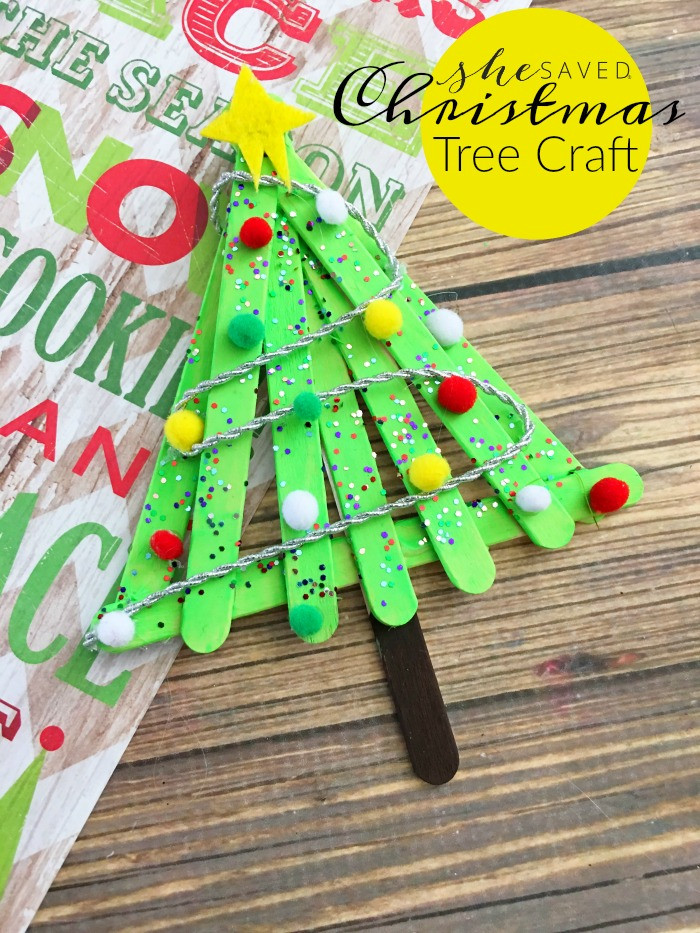 Simple Christmas Crafts For Kids
 Simple Popsicle Christmas Tree Craft Project She Saved